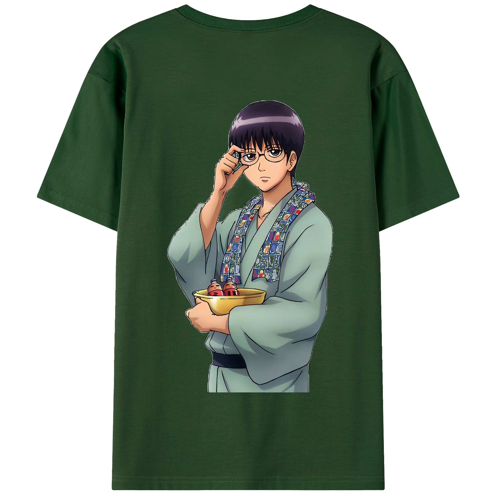 （画像用） ぎんたま 坂田銀時（さかたぎんとき） 神楽 志村新八（しむら しんぱち） GINTAMA Sakata Gintoki Kagura Shimura Shinpachi 綿100％半袖Tシャツ（背面プリント）